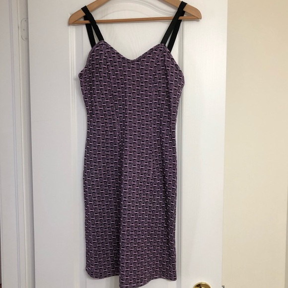 Vintage Purple & Black Dress - Picture 3 of 9